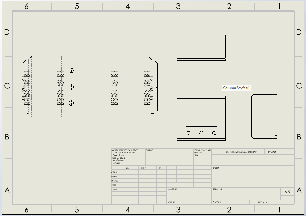 SolidWorks sac parca acinim ve teknik resim otomasyonu